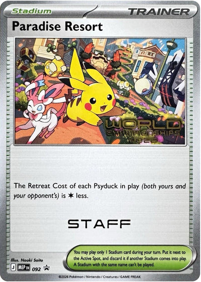 Paradise Resort - 092 (World Championships 2026) [Staff] (ME: Mega Evolution Promo) (092) (MEP)