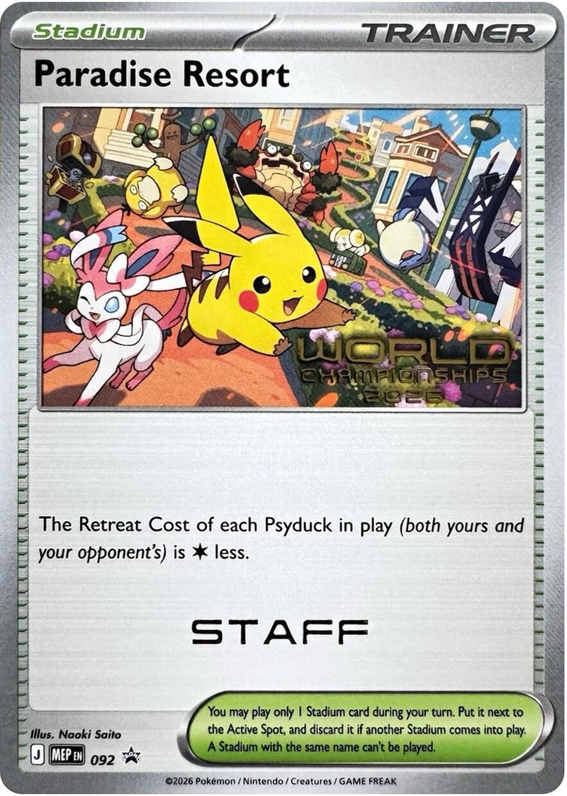 Image for Paradise Resort - 092 (World Championships 2026) [Staff] (ME: Mega Evolution Promo) (092) (MEP) - Pokemon