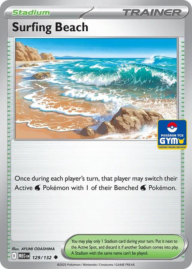 Image for Surfing Beach - 129/132 (GYM) (Southeast Asia Exclusives) (129/132) (SEA) - Pokemon