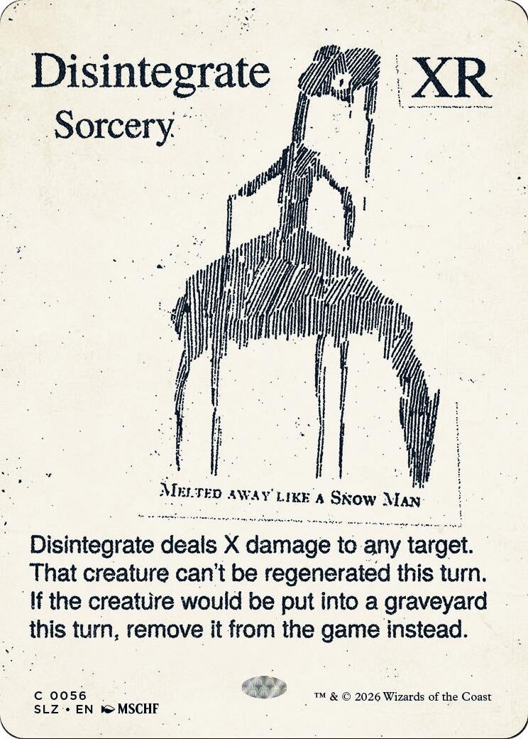 Image for Disintegrate (0056) (Secret Lair x MSCHF: The Zeta Set) (56) (SLZ) - Magic: The Gathering