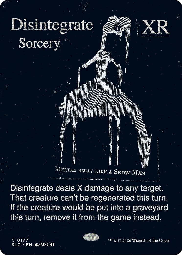 Image for Disintegrate (0177) (Secret Lair x MSCHF: The Zeta Set) (177) (SLZ) - Magic: The Gathering