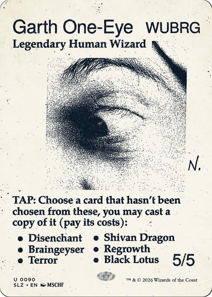 Image for Garth One-Eye (0090) (Secret Lair x MSCHF: The Zeta Set) (90) (SLZ) - Magic: The Gathering