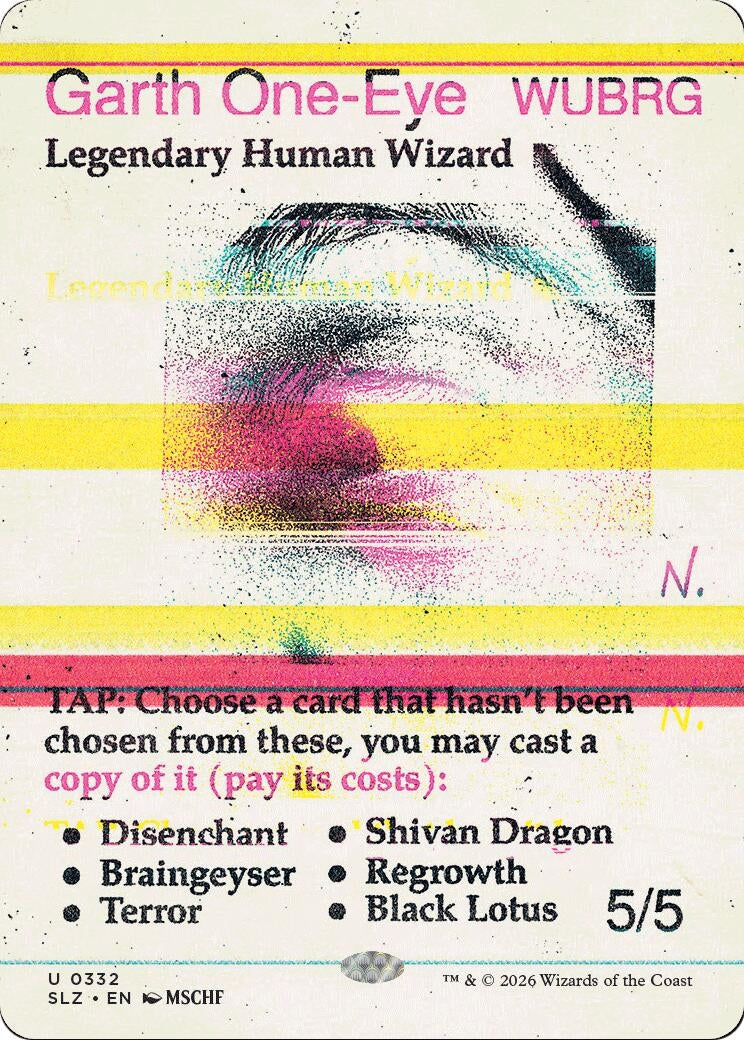 Image for Garth One-Eye (0332) (Secret Lair x MSCHF: The Zeta Set) (332) (SLZ) - Magic: The Gathering