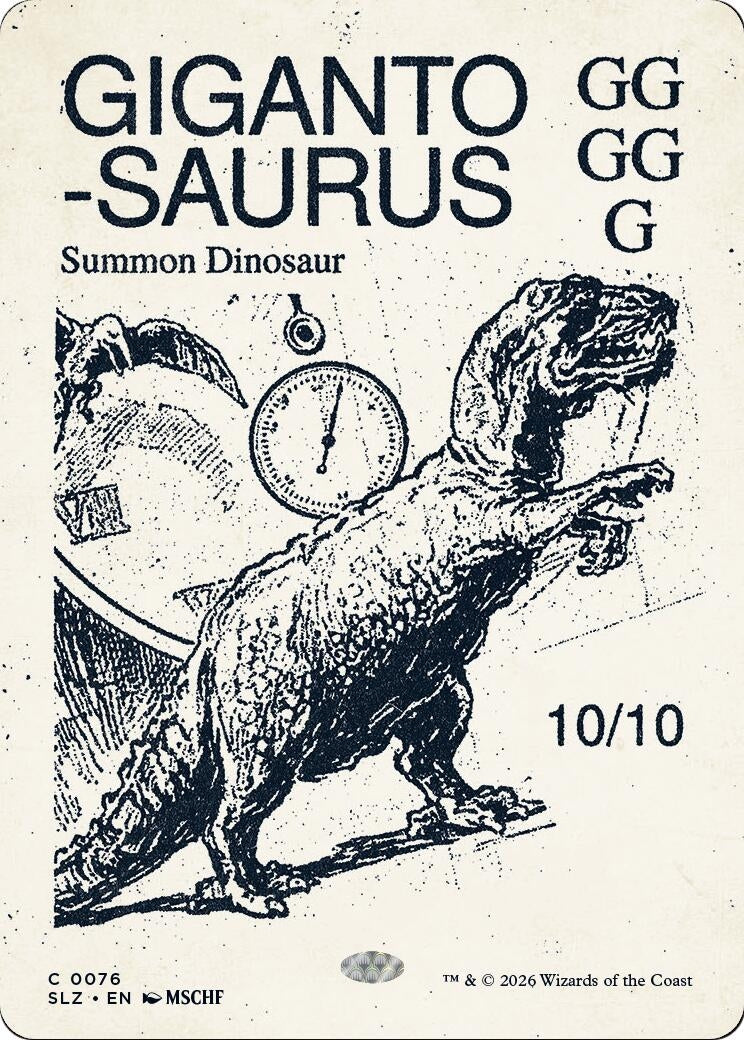 Image for Gigantosaurus (0076) (Secret Lair x MSCHF: The Zeta Set) (76) (SLZ) - Magic: The Gathering