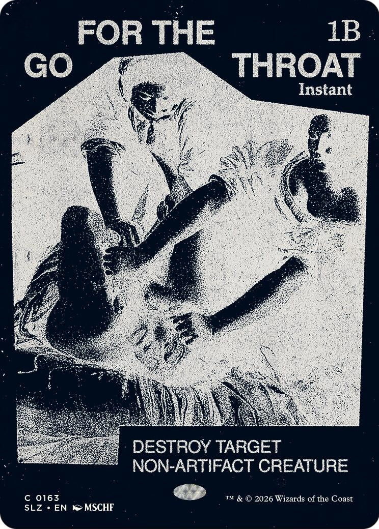 Image for Go for the Throat (0163) (Secret Lair x MSCHF: The Zeta Set) (163) (SLZ) - Magic: The Gathering