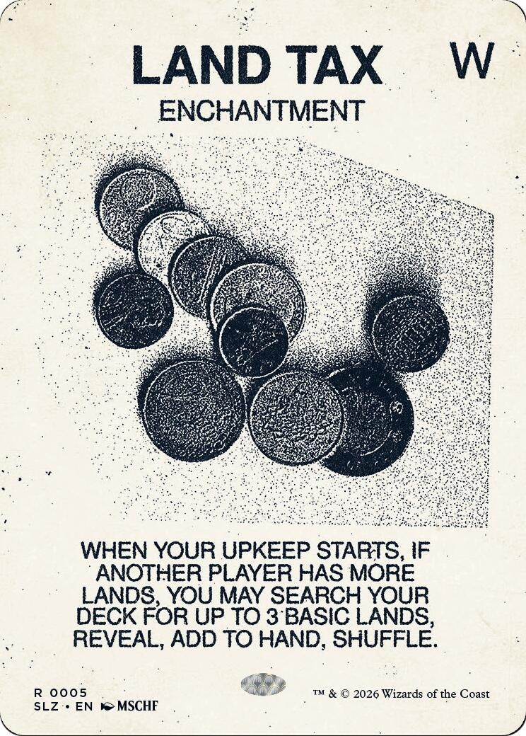 Image for Land Tax (0005) (Secret Lair x MSCHF: The Zeta Set) (5) (SLZ) - Magic: The Gathering