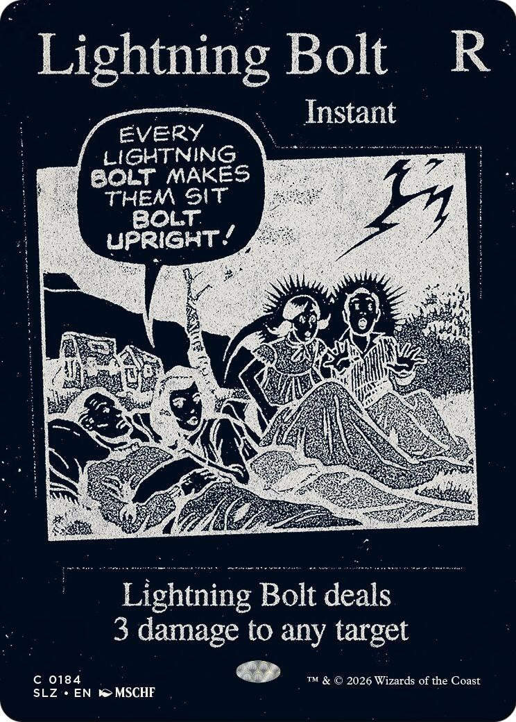 Image for Lightning Bolt (0184) (Secret Lair x MSCHF: The Zeta Set) (184) (SLZ) - Magic: The Gathering