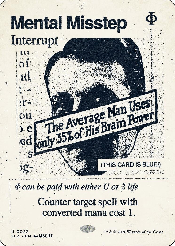 Image for Mental Misstep (0022) (Secret Lair x MSCHF: The Zeta Set) (22) (SLZ) - Magic: The Gathering