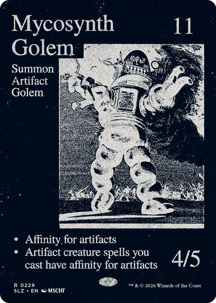 Image for Mycosynth Golem (0229) (Secret Lair x MSCHF: The Zeta Set) (229) (SLZ) - Magic: The Gathering