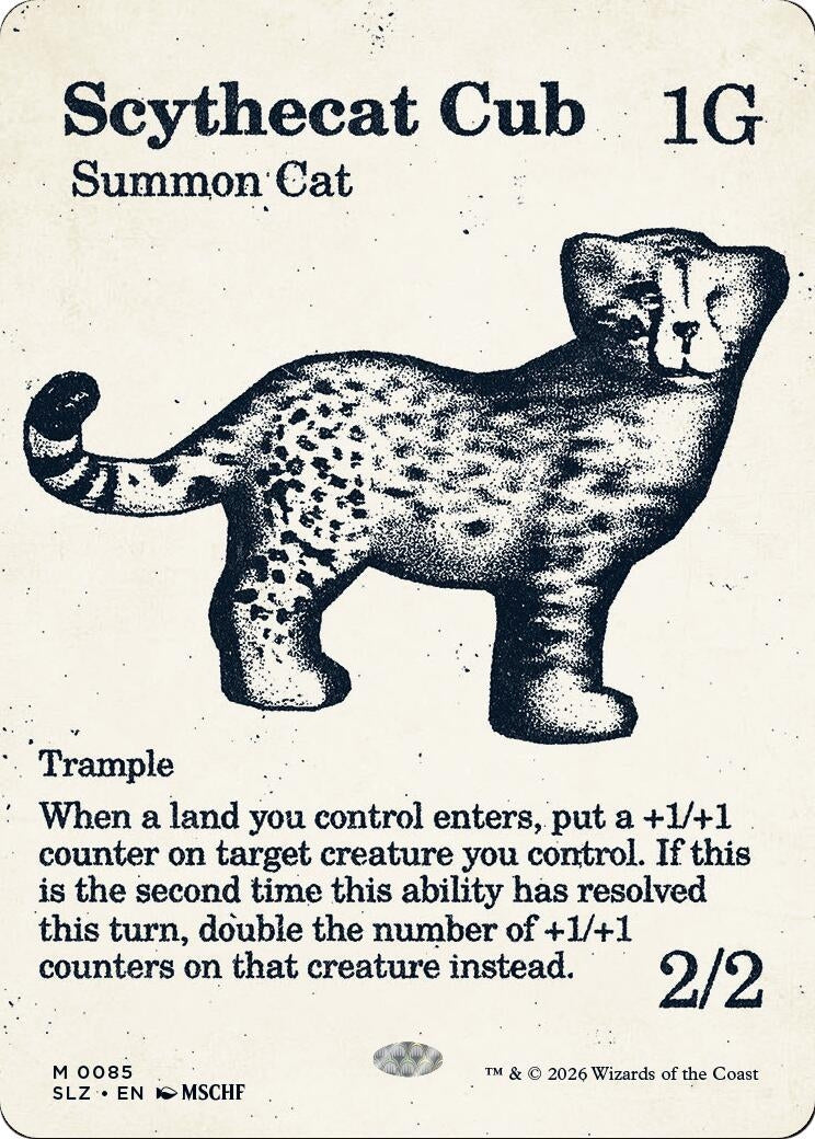 Image for Scythecat Cub (0085) (Secret Lair x MSCHF: The Zeta Set) (85) (SLZ) - Magic: The Gathering