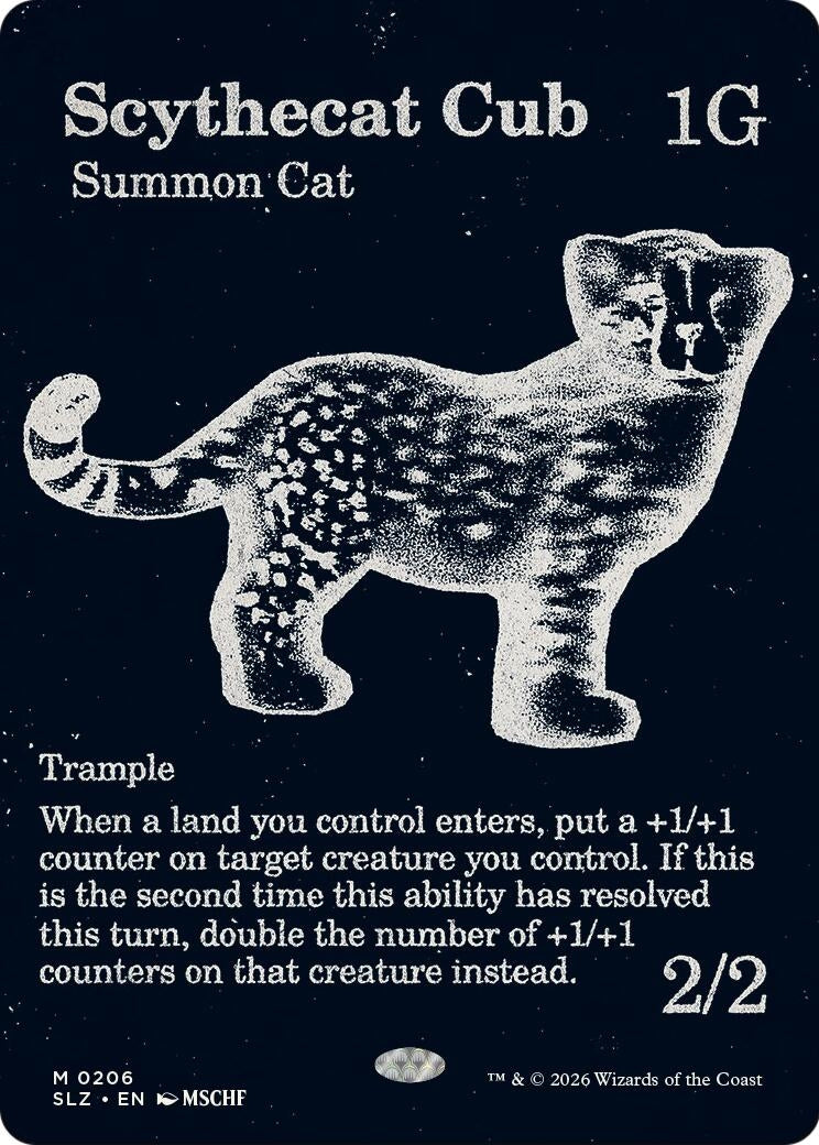 Image for Scythecat Cub (0206) (Secret Lair x MSCHF: The Zeta Set) (206) (SLZ) - Magic: The Gathering