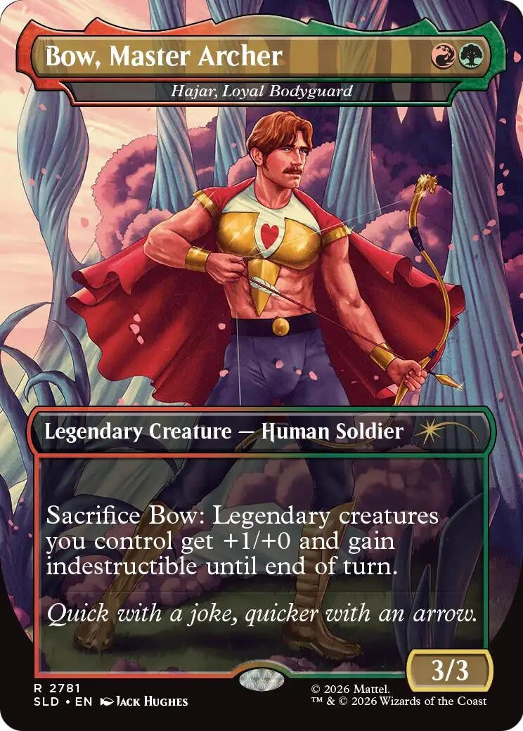 Image for Bow, Master Archer - Hajar, Loyal Bodyguard (Secret Lair Drop Series) (2781) (SLD) - Magic: The Gathering