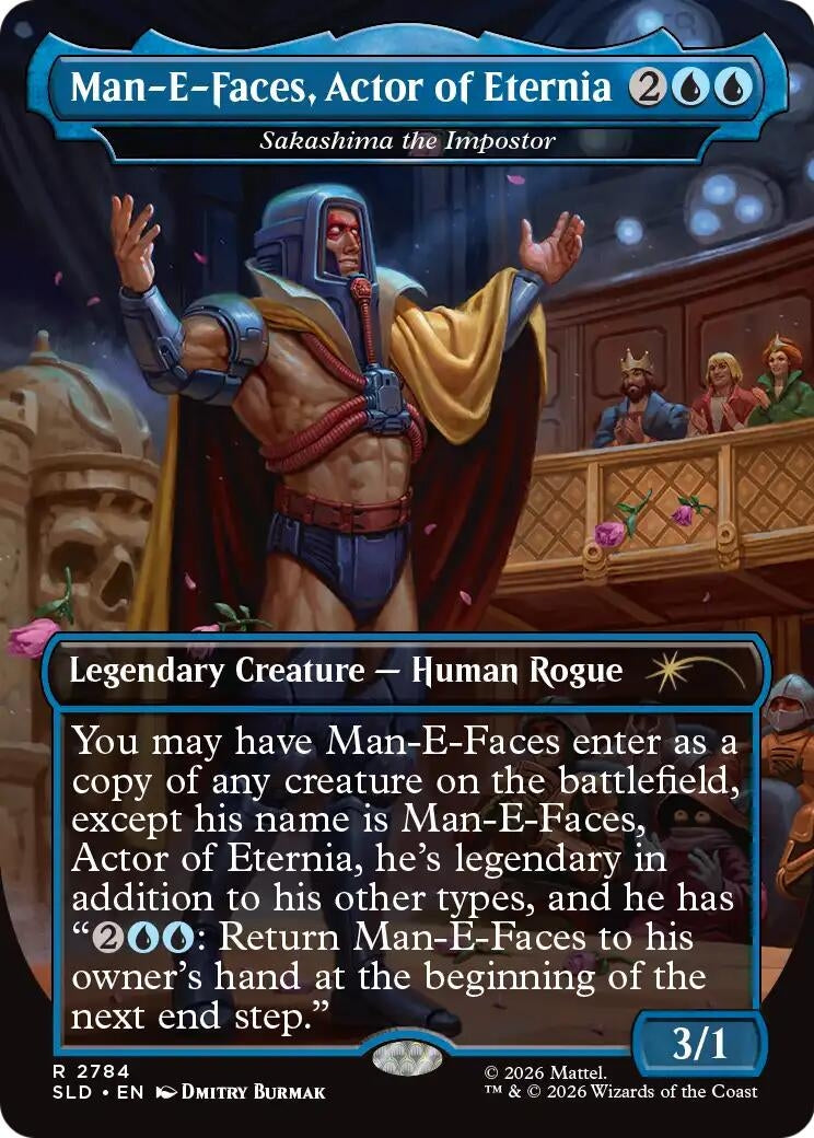Image for Man-E-Faces, Actor of Eternia - Sakashima the Impostor (Secret Lair Drop Series) (2784) (SLD) - Magic: The Gathering