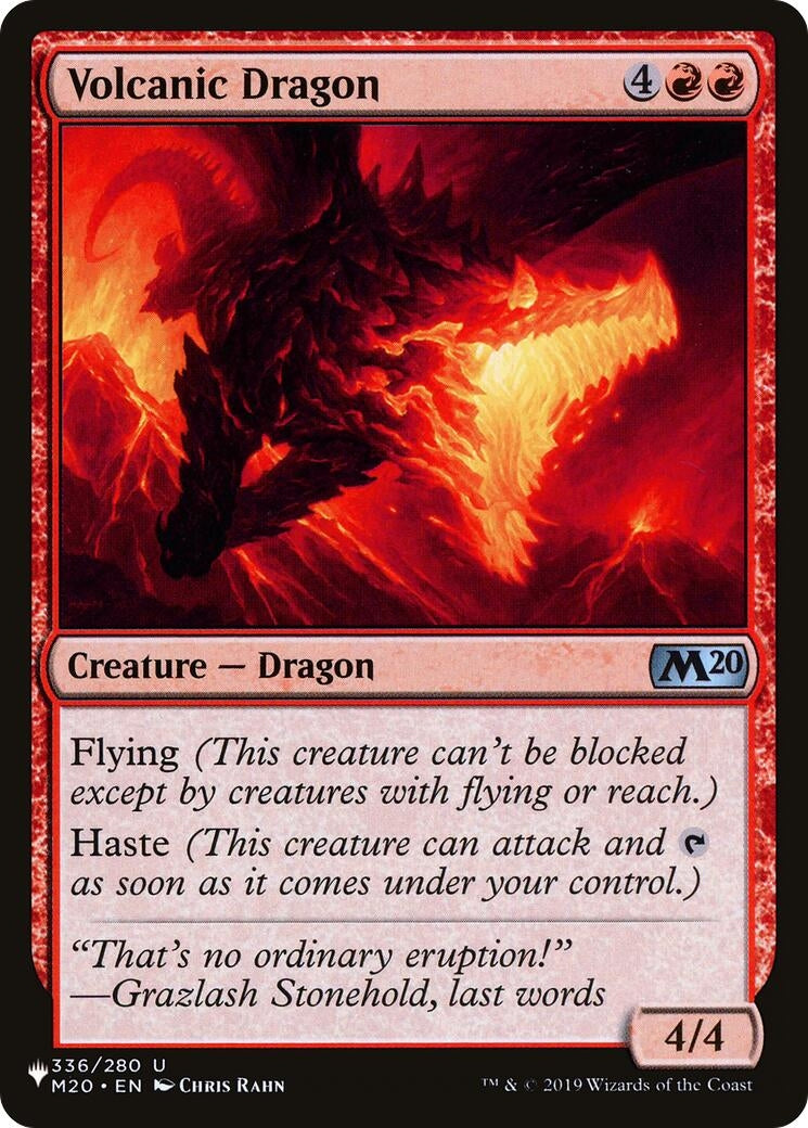 Image for Volcanic Dragon (M20) (The List Reprints) (336) (LIST) - Magic: The Gathering