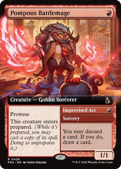Pompous Battlemage (Extended Art) (Reality Fracture) (428) (FRA)