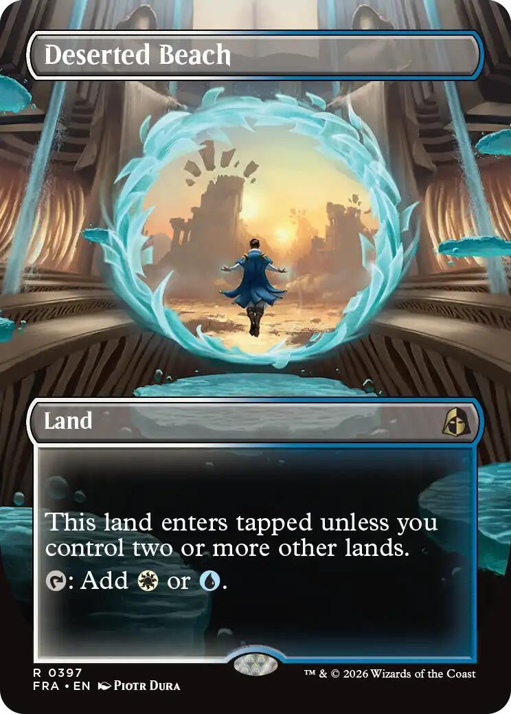 Image for Deserted Beach (Borderless) (Reality Fracture) (397) (FRA) - Magic: The Gathering