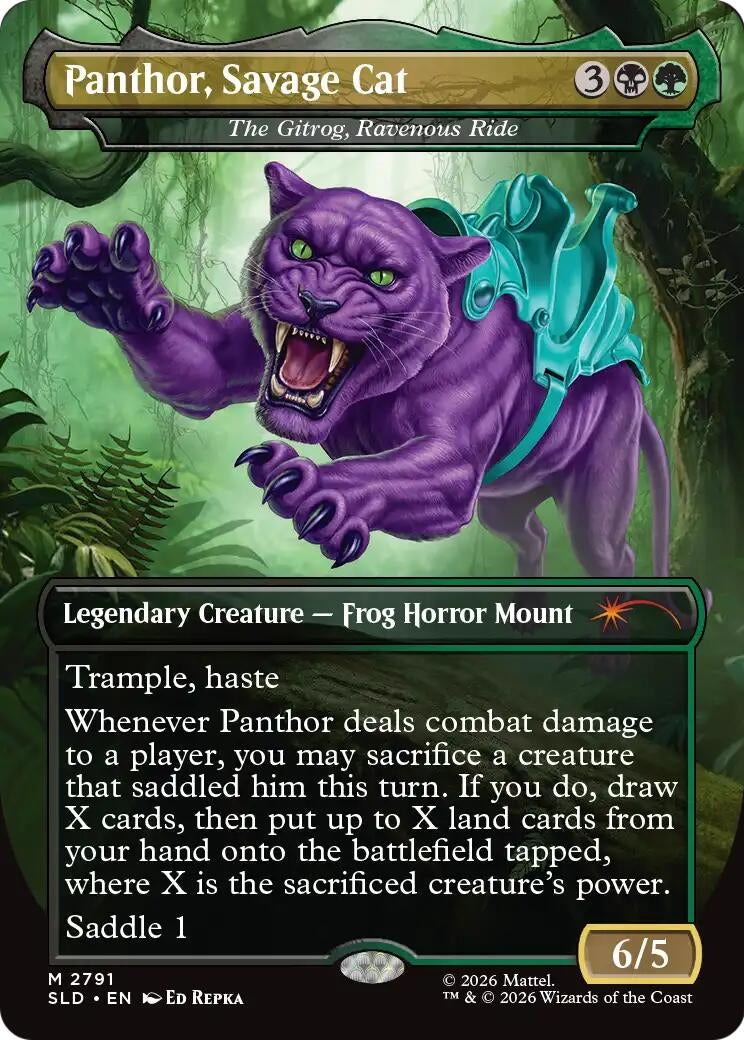 Image for Panthor, Savage Cat - The Gitrog, Ravenous Ride (Secret Lair Drop Series) (2791) (SLD) - Magic: The Gathering