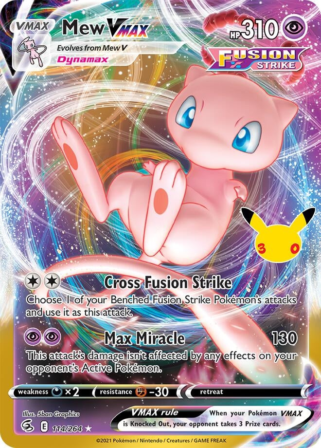 Image for Mew VMAX (ME: 30th Celebration Classic Collection) (114/264) (30C) - Pokemon