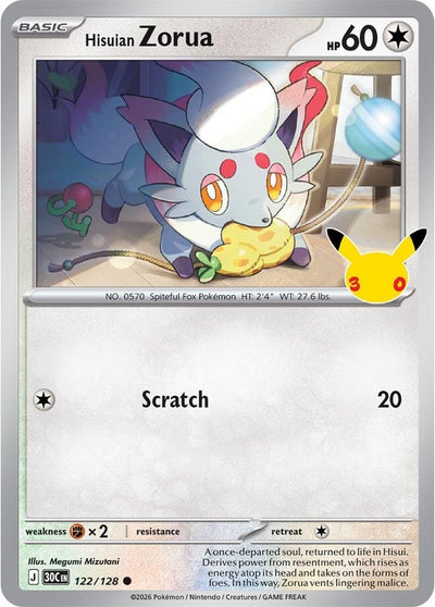 Hisuian Zorua (ME: 30th Celebration) (122/128) (30C)
