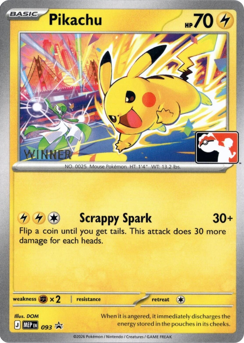Image for Pikachu - 093 (Winner) (ME: Mega Evolution Promo) (093) (MEP) - Pokemon