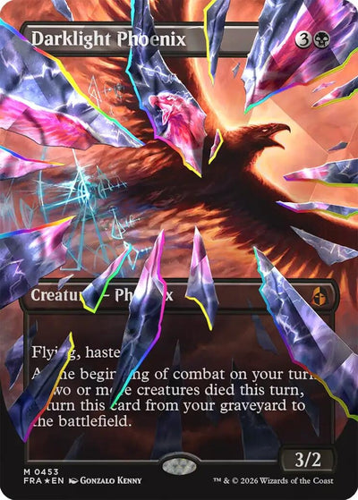 Darklight Phoenix (Borderless) (Facet Foil) (0453) (Reality Fracture) (453) (FRA)