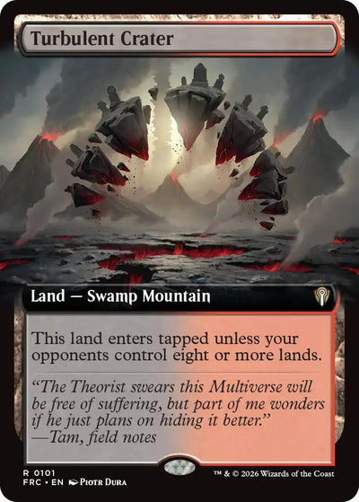 Turbulent Crater (Extended Art) (Commander: Reality Fracture) (101) (FRC)