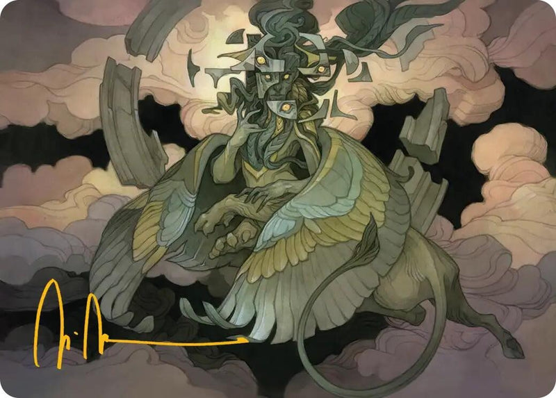 Image for Sphinx of False Conclusions Art Card (Gold-Stamped Signature) (Art Series: Reality Fracture) (7) (ASFRA) - Magic: The Gathering