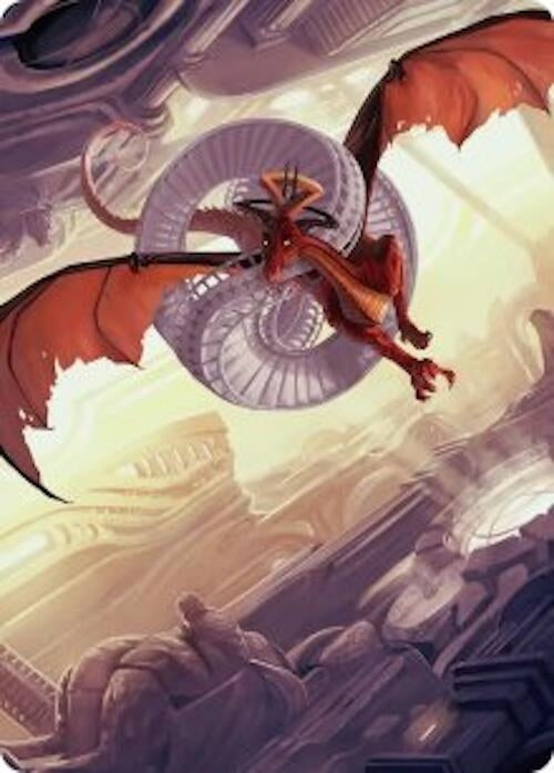 Image for Draconic Visitor Art Card (Art Series: Reality Fracture) (49) (ASFRA) - Magic: The Gathering