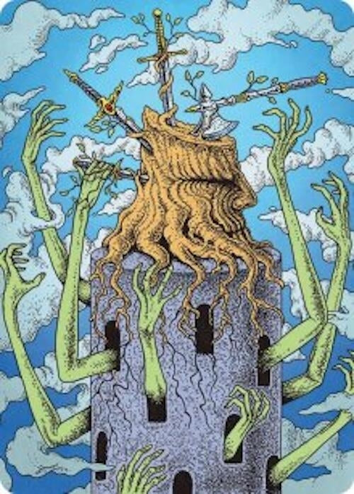 Image for Flourishing Grapple Art Card (Art Series: Reality Fracture) (51) (ASFRA) - Magic: The Gathering