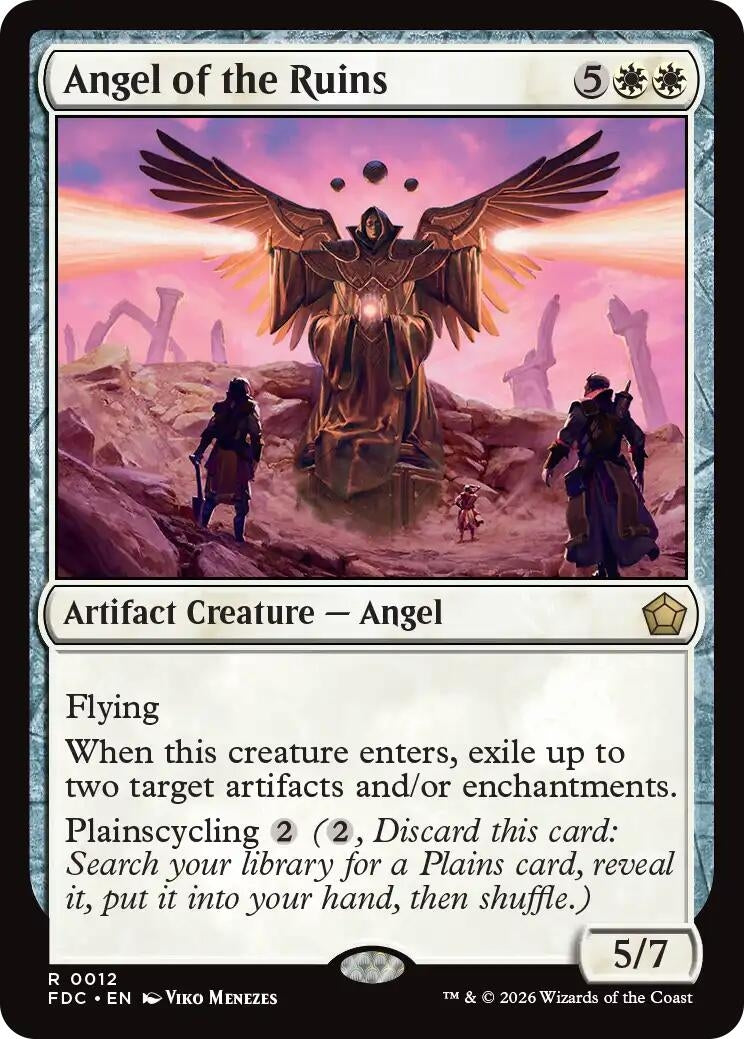 Image for Angel of the Ruins (Commander: Foundations) (12) (FDC) - Magic: The Gathering