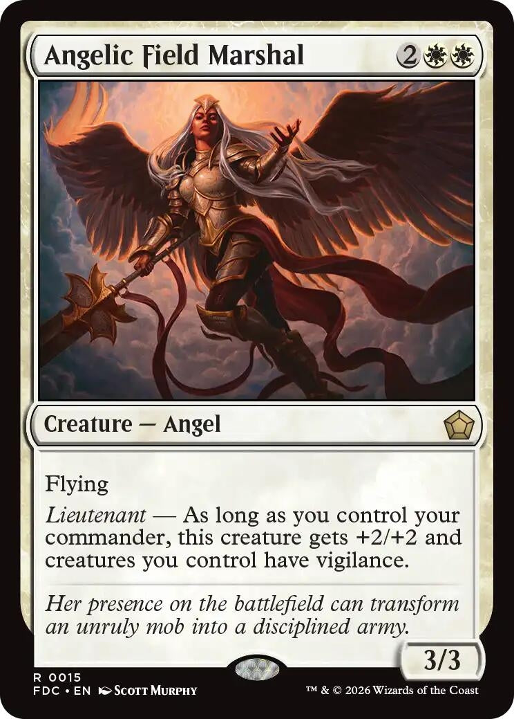 Image for Angelic Field Marshal (Commander: Foundations) (15) (FDC) - Magic: The Gathering