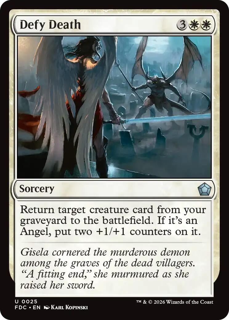 Image for Defy Death (Commander: Foundations) (25) (FDC) - Magic: The Gathering
