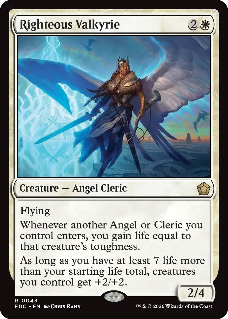 Image for Righteous Valkyrie (Commander: Foundations) (43) (FDC) - Magic: The Gathering