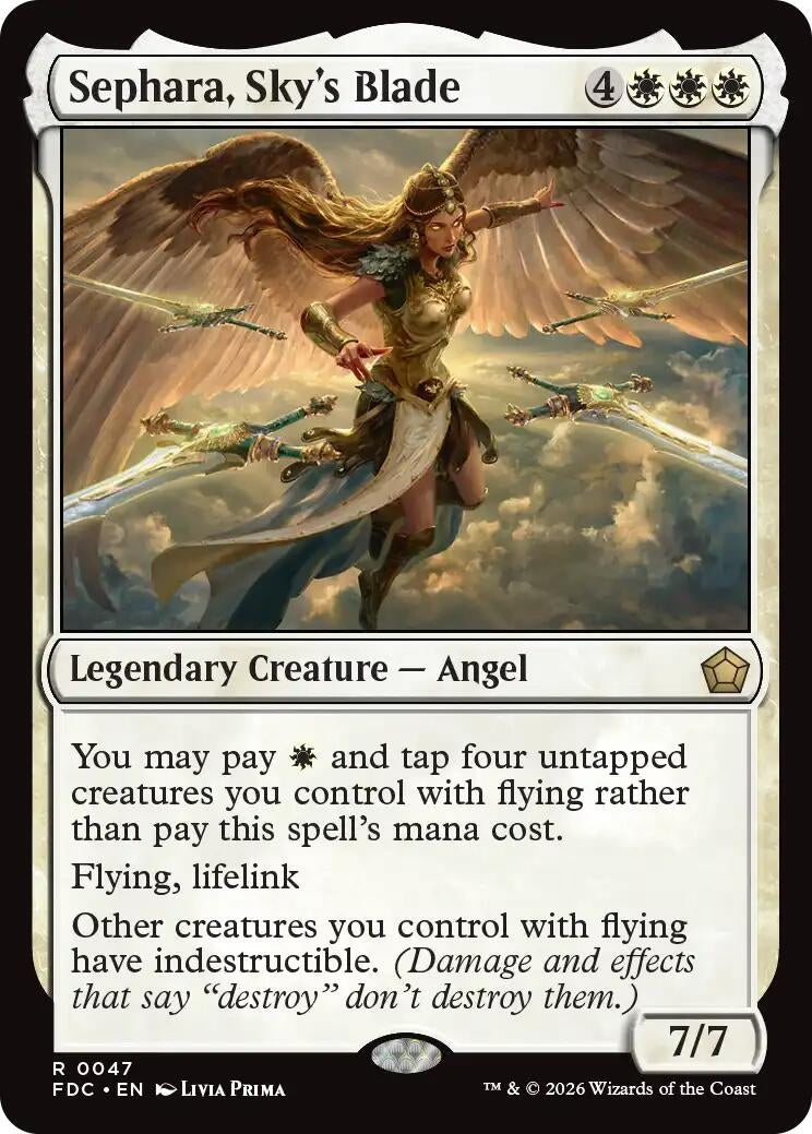 Image for Sephara, Sky's Blade (Commander: Foundations) (47) (FDC) - Magic: The Gathering