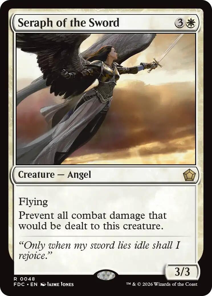 Image for Seraph of the Sword (Commander: Foundations) (48) (FDC) - Magic: The Gathering