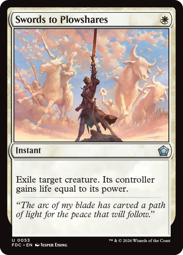 Image for Swords to Plowshares (Commander: Foundations) (53) (FDC) - Magic: The Gathering