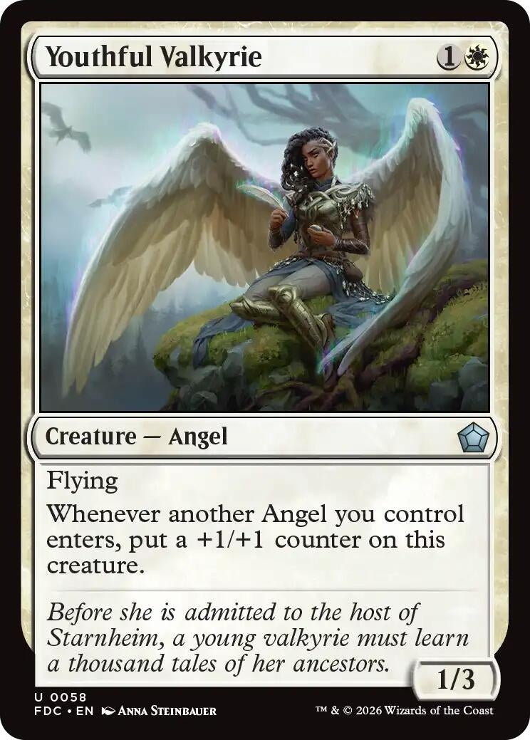 Image for Youthful Valkyrie (Commander: Foundations) (58) (FDC) - Magic: The Gathering
