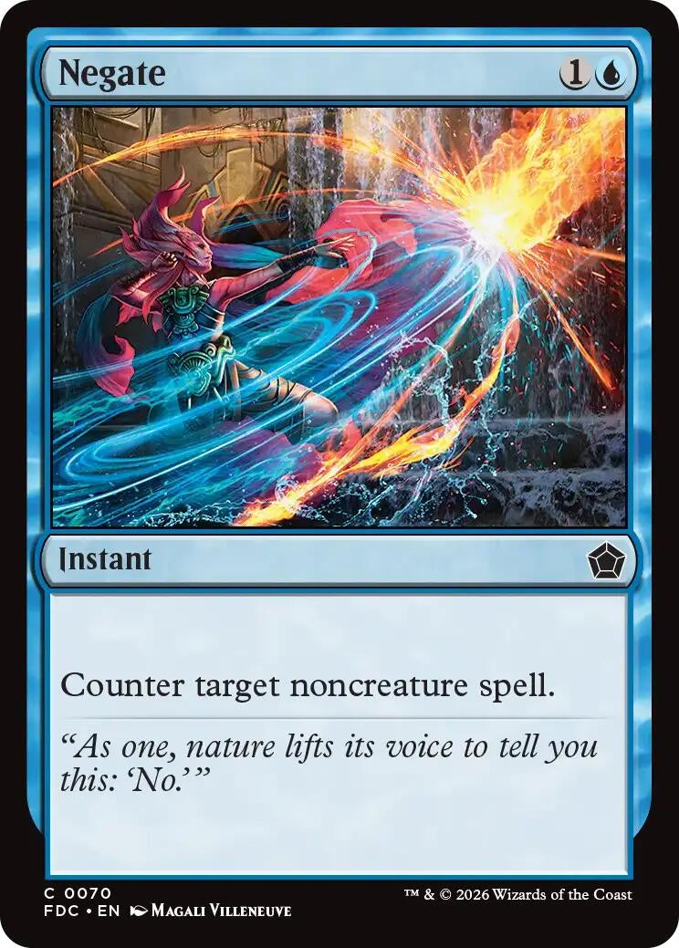 Image for Negate (Commander: Foundations) (70) (FDC) - Magic: The Gathering
