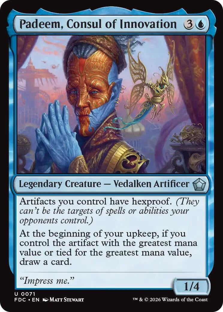 Image for Padeem, Consul of Innovation (Commander: Foundations) (71) (FDC) - Magic: The Gathering