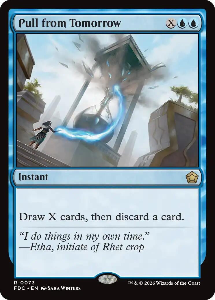 Image for Pull from Tomorrow (Commander: Foundations) (73) (FDC) - Magic: The Gathering
