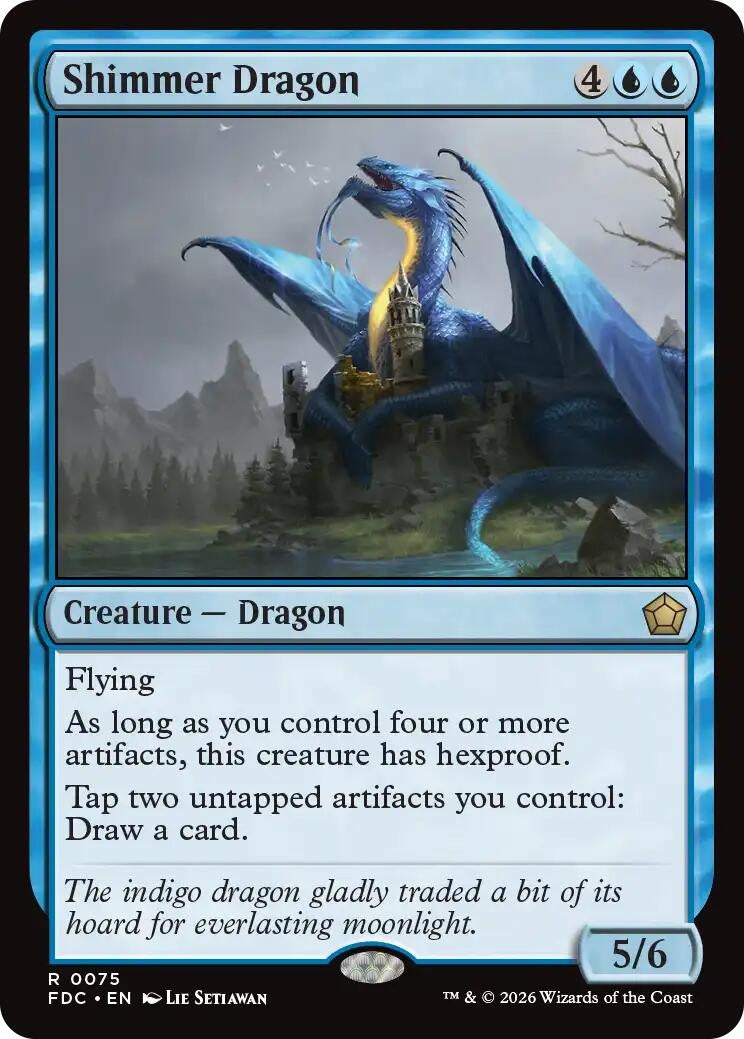 Image for Shimmer Dragon (Commander: Foundations) (75) (FDC) - Magic: The Gathering