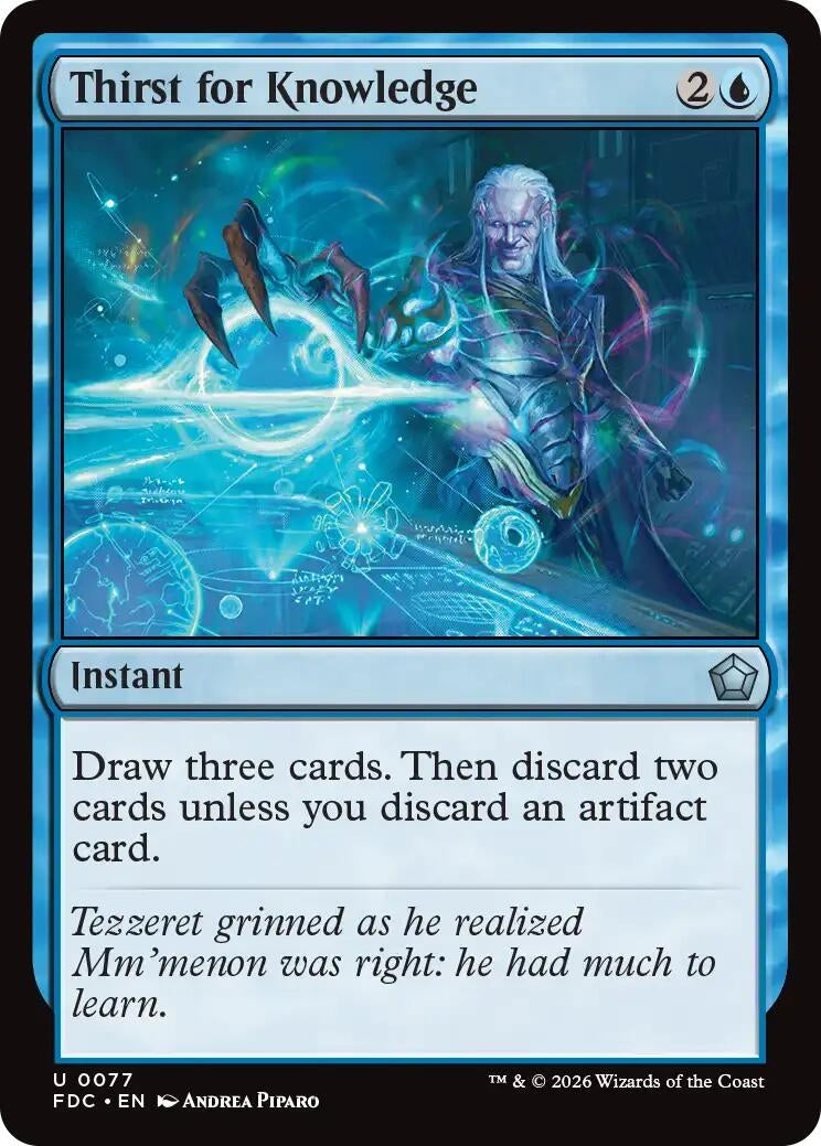 Image for Thirst for Knowledge (Commander: Foundations) (77) (FDC) - Magic: The Gathering