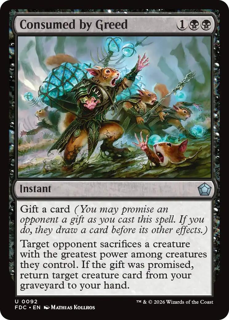 Image for Consumed by Greed (Commander: Foundations) (92) (FDC) - Magic: The Gathering