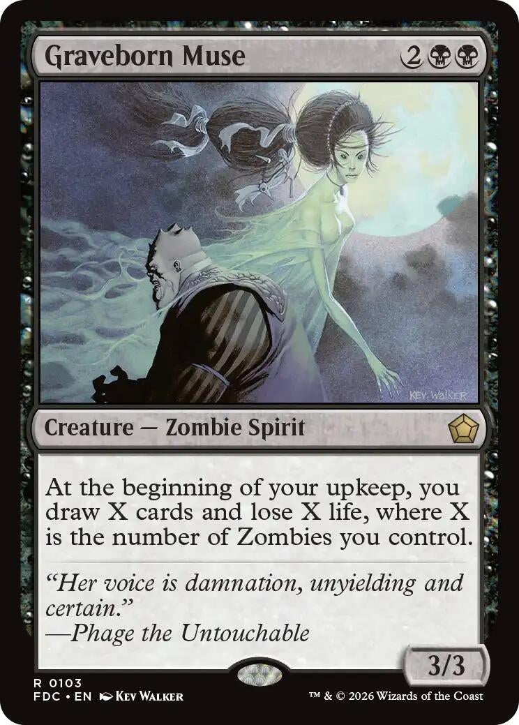 Image for Graveborn Muse (Commander: Foundations) (103) (FDC) - Magic: The Gathering