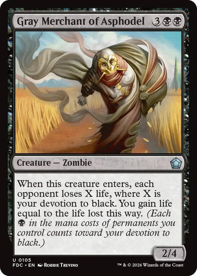 Gray Merchant of Asphodel (Commander: Foundations) (105) (FDC)