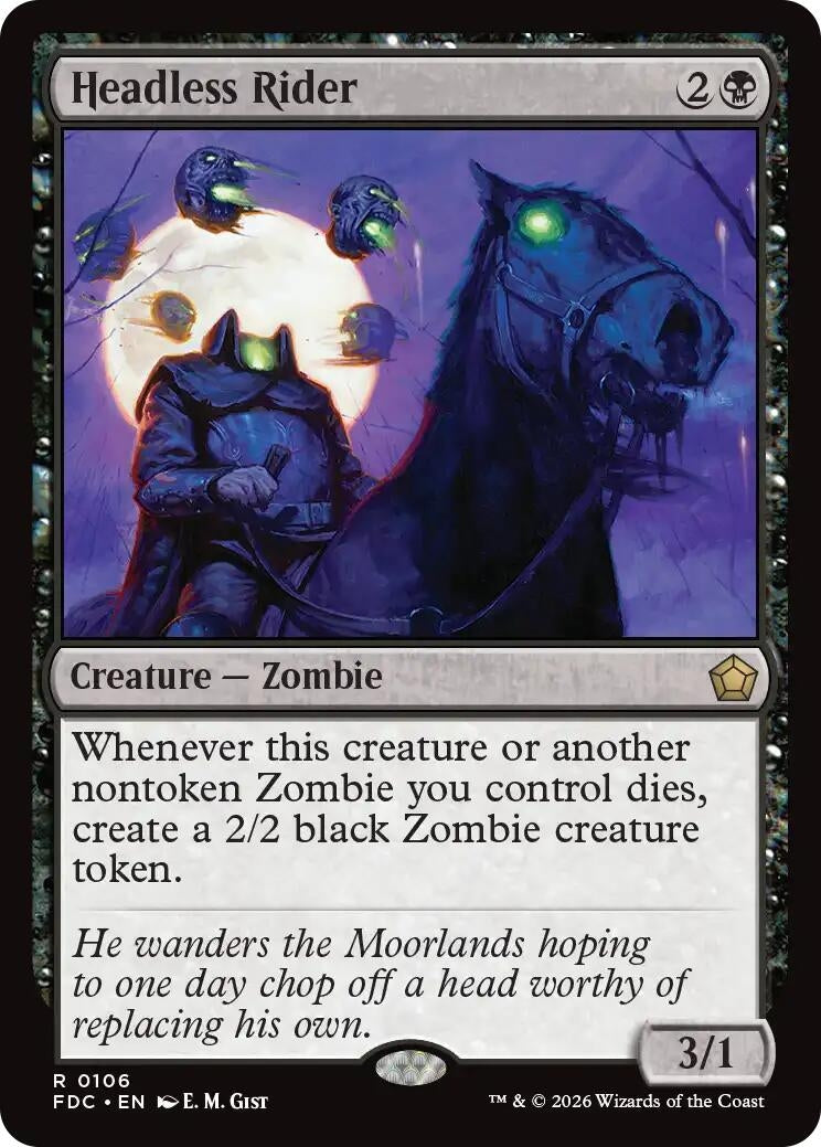Image for Headless Rider (Commander: Foundations) (106) (FDC) - Magic: The Gathering