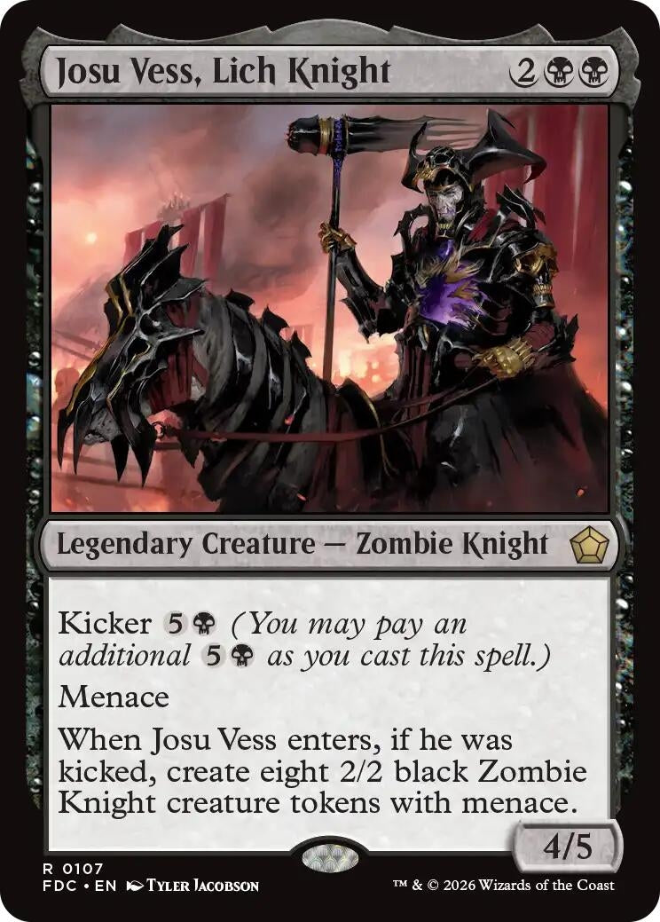 Image for Josu Vess, Lich Knight (Commander: Foundations) (107) (FDC) - Magic: The Gathering