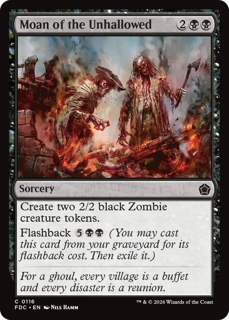 Image for Moan of the Unhallowed (Commander: Foundations) (116) (FDC) - Magic: The Gathering