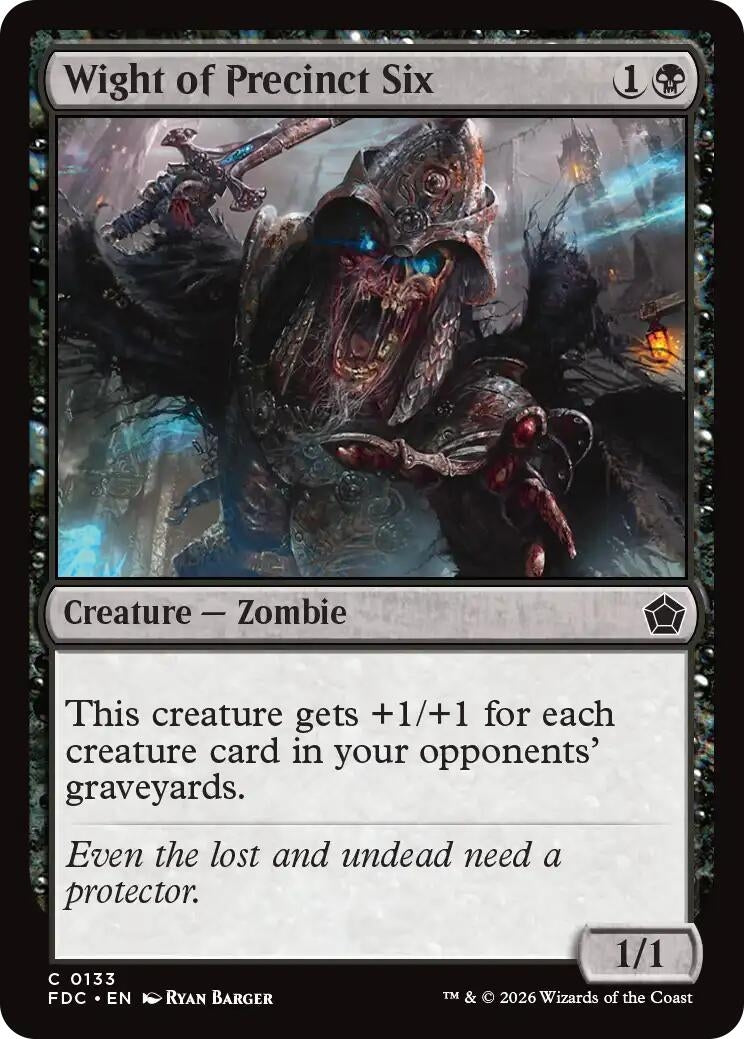 Image for Wight of Precinct Six (Commander: Foundations) (133) (FDC) - Magic: The Gathering