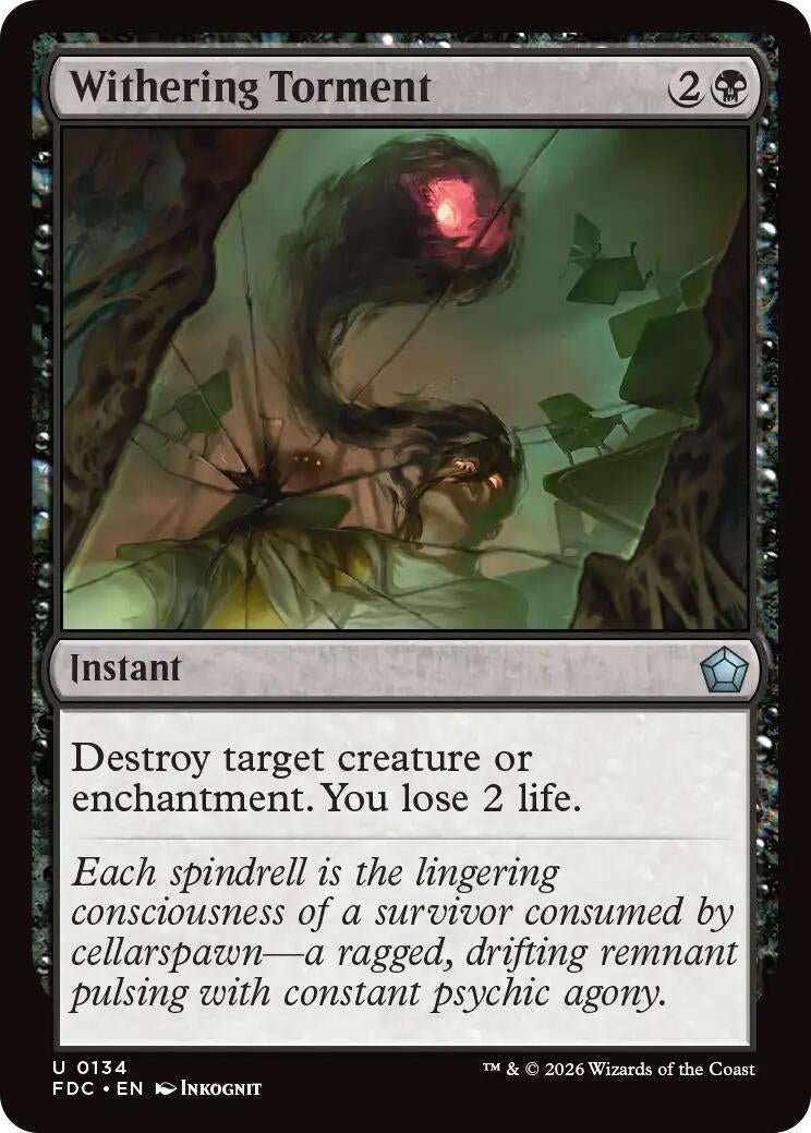 Image for Withering Torment (Commander: Foundations) (134) (FDC) - Magic: The Gathering